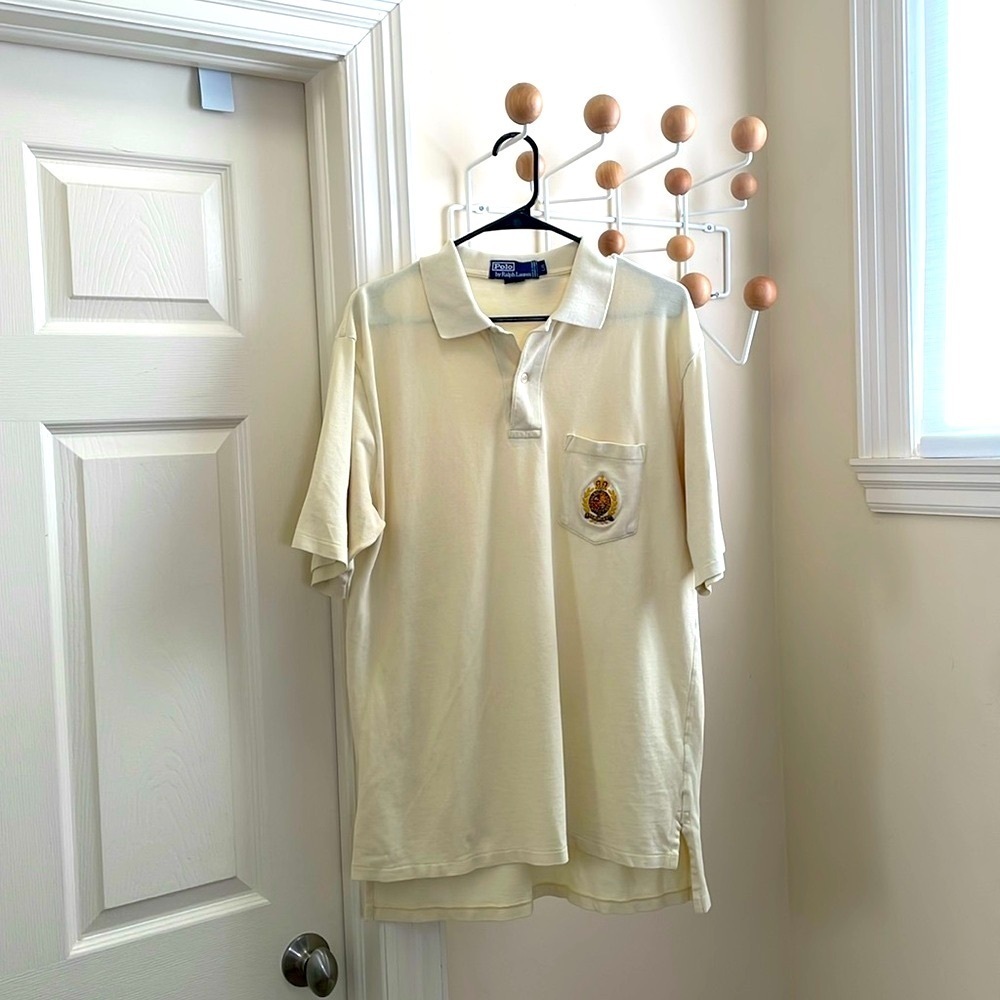 Ralph Lauren Polo - Classic Old Money Short Sleeve Polo - Cream - L